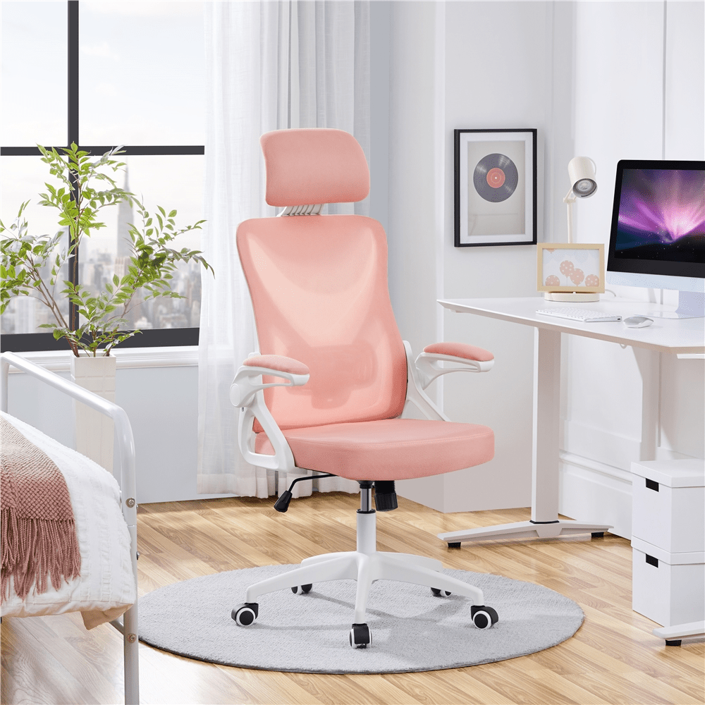 YAHEETECH Office Chair with Flip-up Armrests