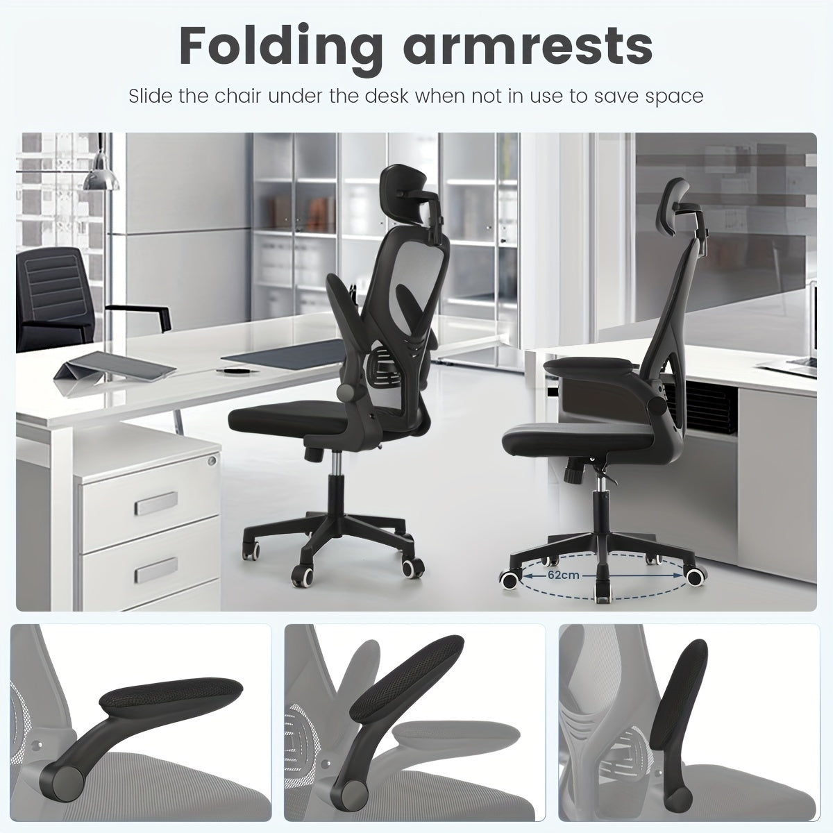 OYAJIA S-Shaped Mesh Office Chair