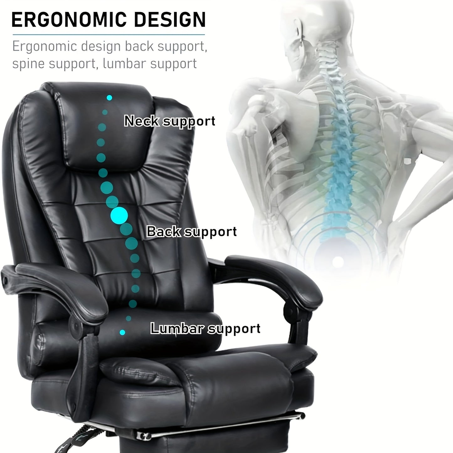 OYAJIA Executive PU Leather Office Chair