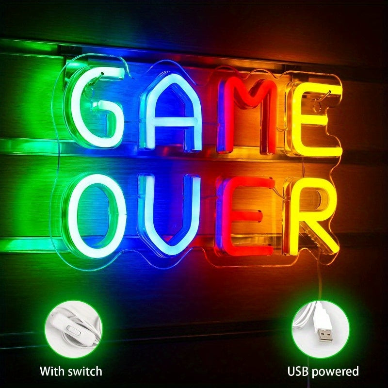 Game Over LED Neon Sign