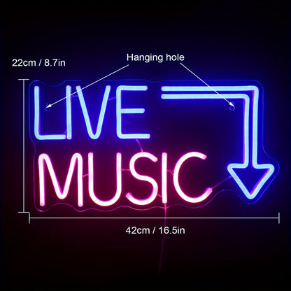 Live Music Neon Sign