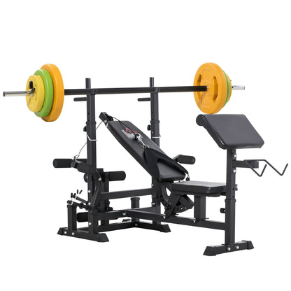 NovaStrength All In One Weight Bench With Barbell Rack 20kg Set