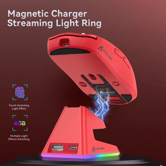 X6 Superlight Mouse with Magnetic Charging Dock