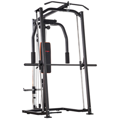 Smith 3 In 1 Power Cage With Dual Cable Pulley System Squat Rack