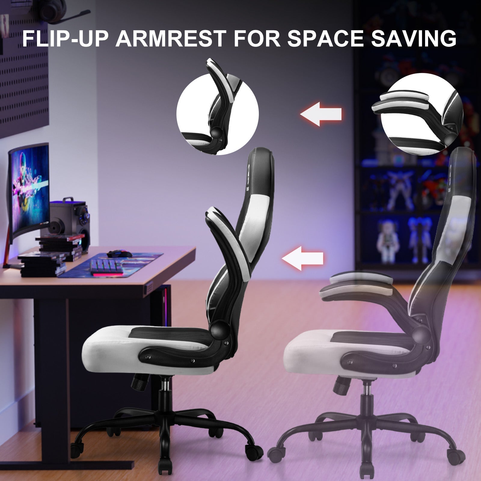 Premium Ergonomic Racing Gaming Chair with Adjustable Lumbar Support & Recline