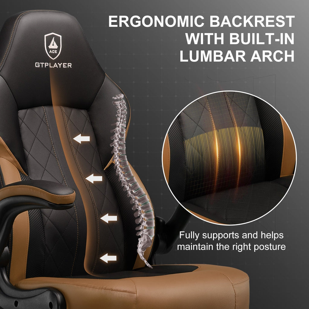 Premium Ergonomic Racing Gaming Chair with Adjustable Lumbar Support & Recline
