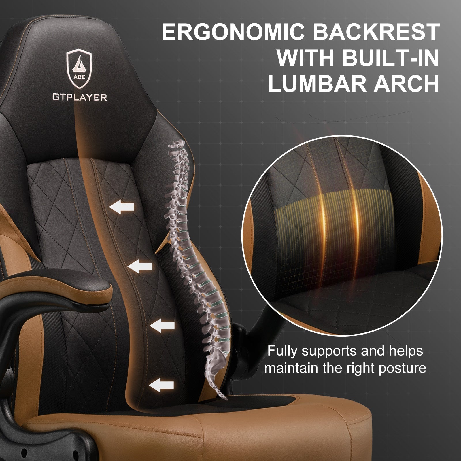 Premium Ergonomic Racing Gaming Chair with Adjustable Lumbar Support & Recline