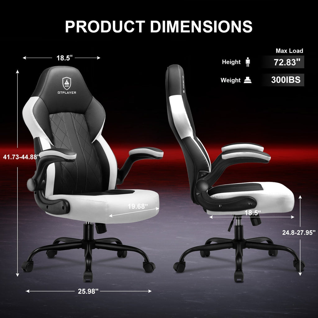 Premium Ergonomic Racing Gaming Chair with Adjustable Lumbar Support & Recline