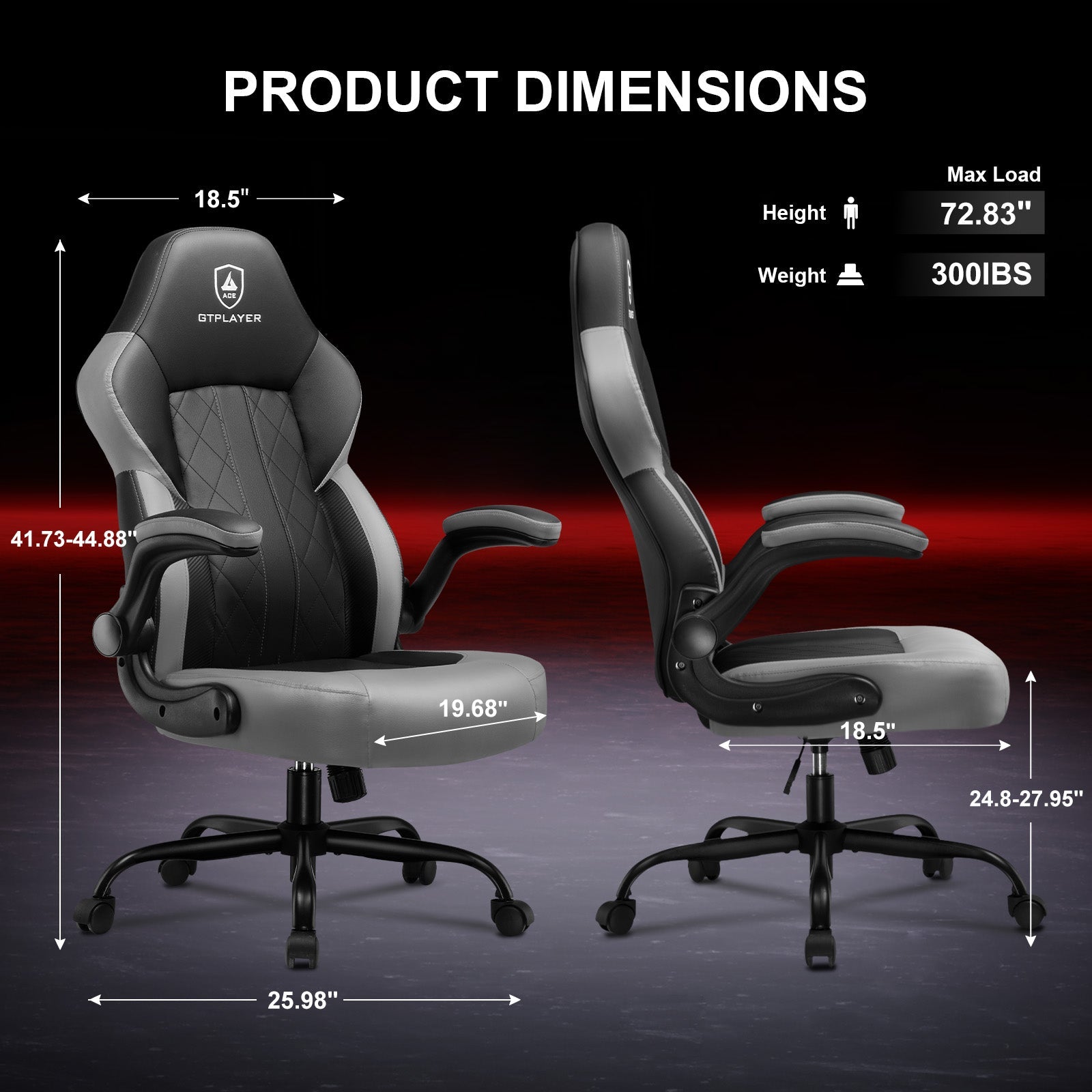 Premium Ergonomic Racing Gaming Chair with Adjustable Lumbar Support & Recline