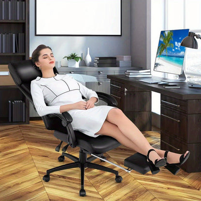 GOFLAME Executive Leather Reclining Office Chair