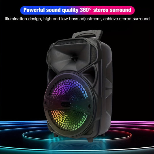 Portable Wireless PA Party Speaker with LED Lighting