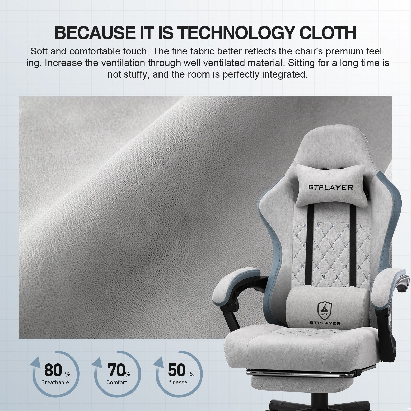 Ergonomic Reinforced Independent Pocket Spring Footrest - Adjustable Gaming Office Support