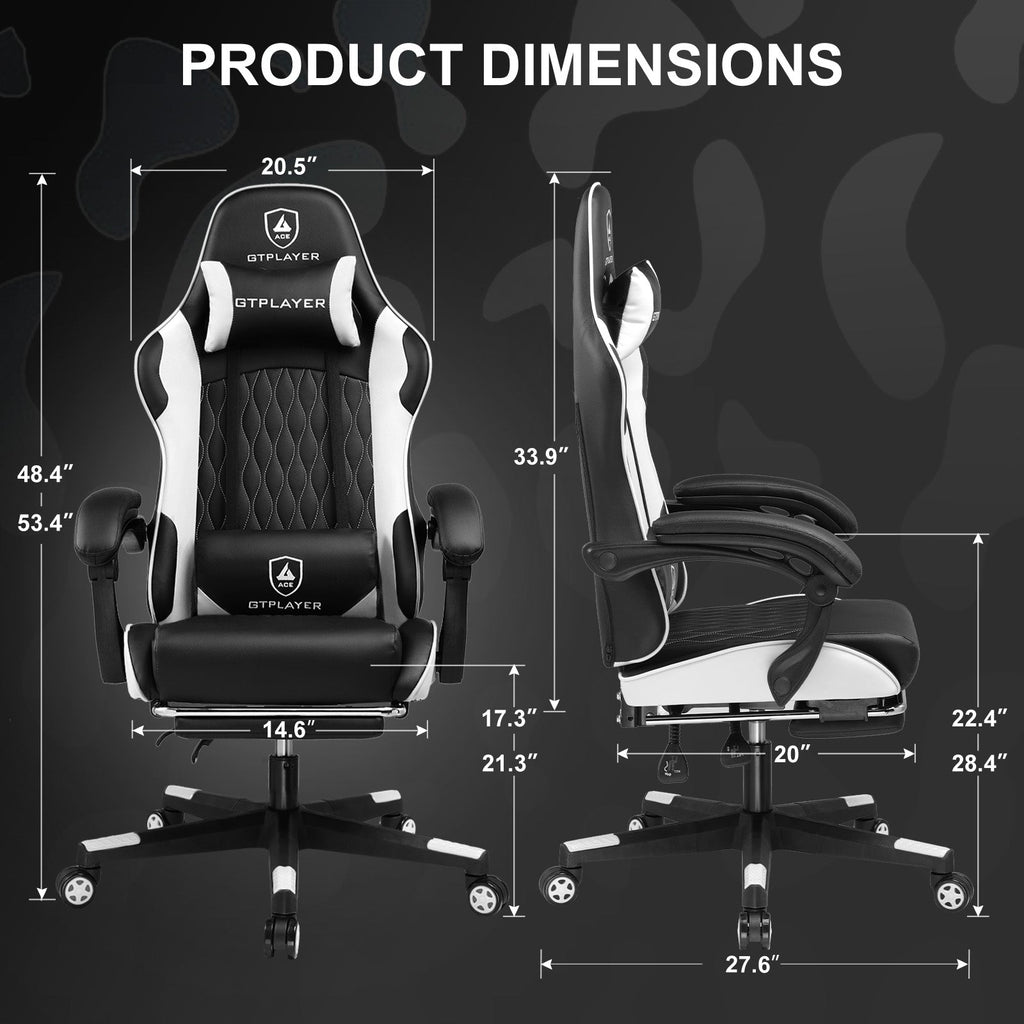 GTPLAYER GTP900 Ergonomic Adjustable Footrest for Gaming & Office Comfort Support