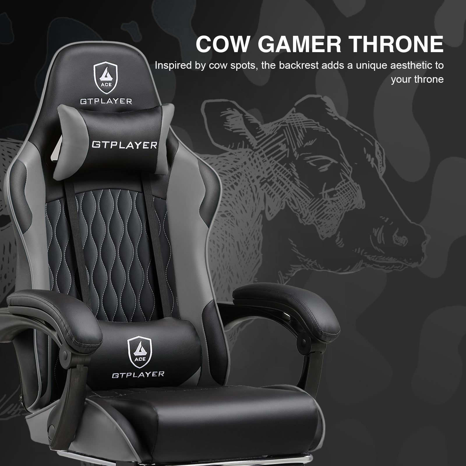 GTPLAYER GTP900 Ergonomic Adjustable Footrest for Gaming & Office Comfort Support