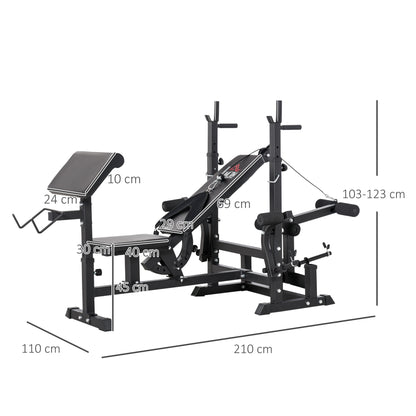 NovaFit Body Weight Rack With Bench Press Chest Fly Preacher Curl