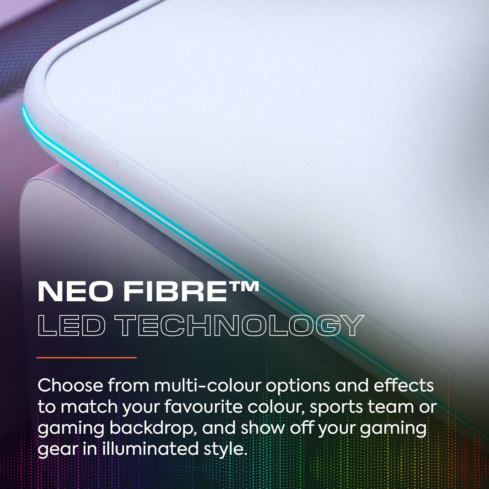 X Rocker Carbon-Tek 120cm White RGB LED Gaming Desk with Wireless Charging