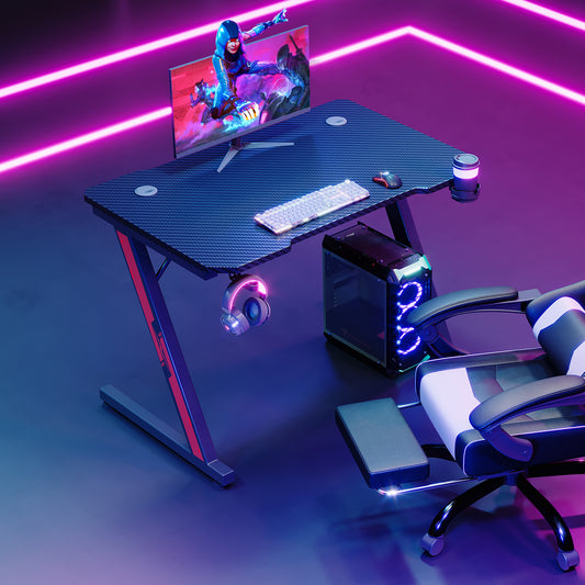 DEVOKO Z-Shaped Gaming Desk