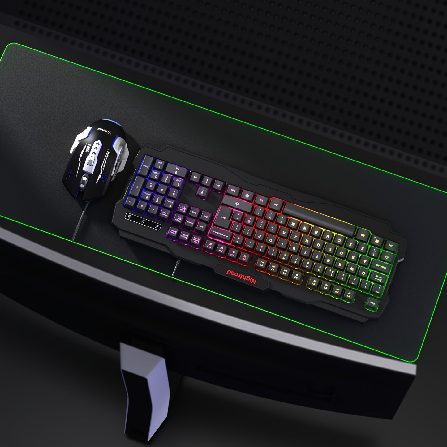 Wired Gaming Keyboard with Multi Colour LED Backlights