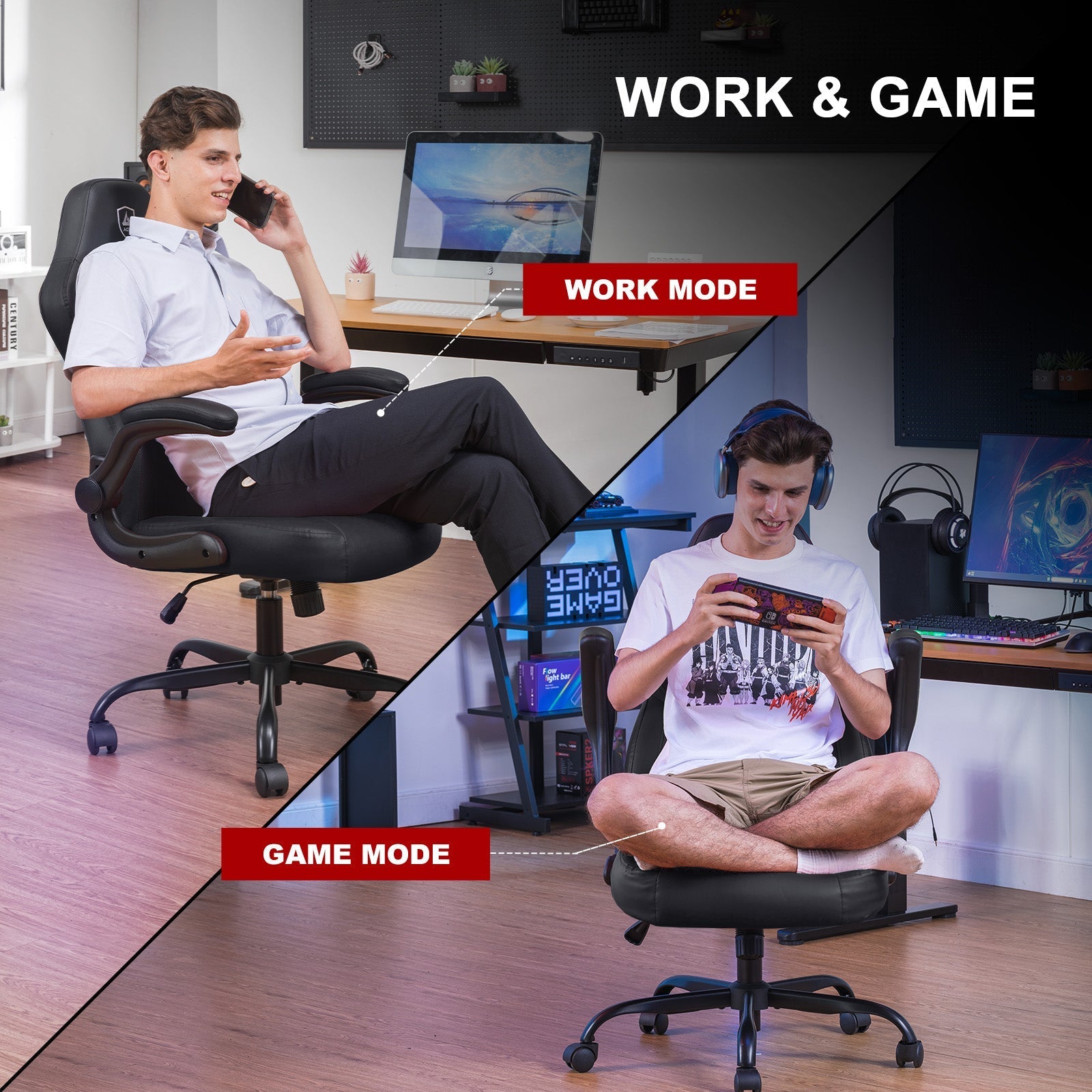 Premium Ergonomic Racing Gaming Chair with Adjustable Lumbar Support & Recline