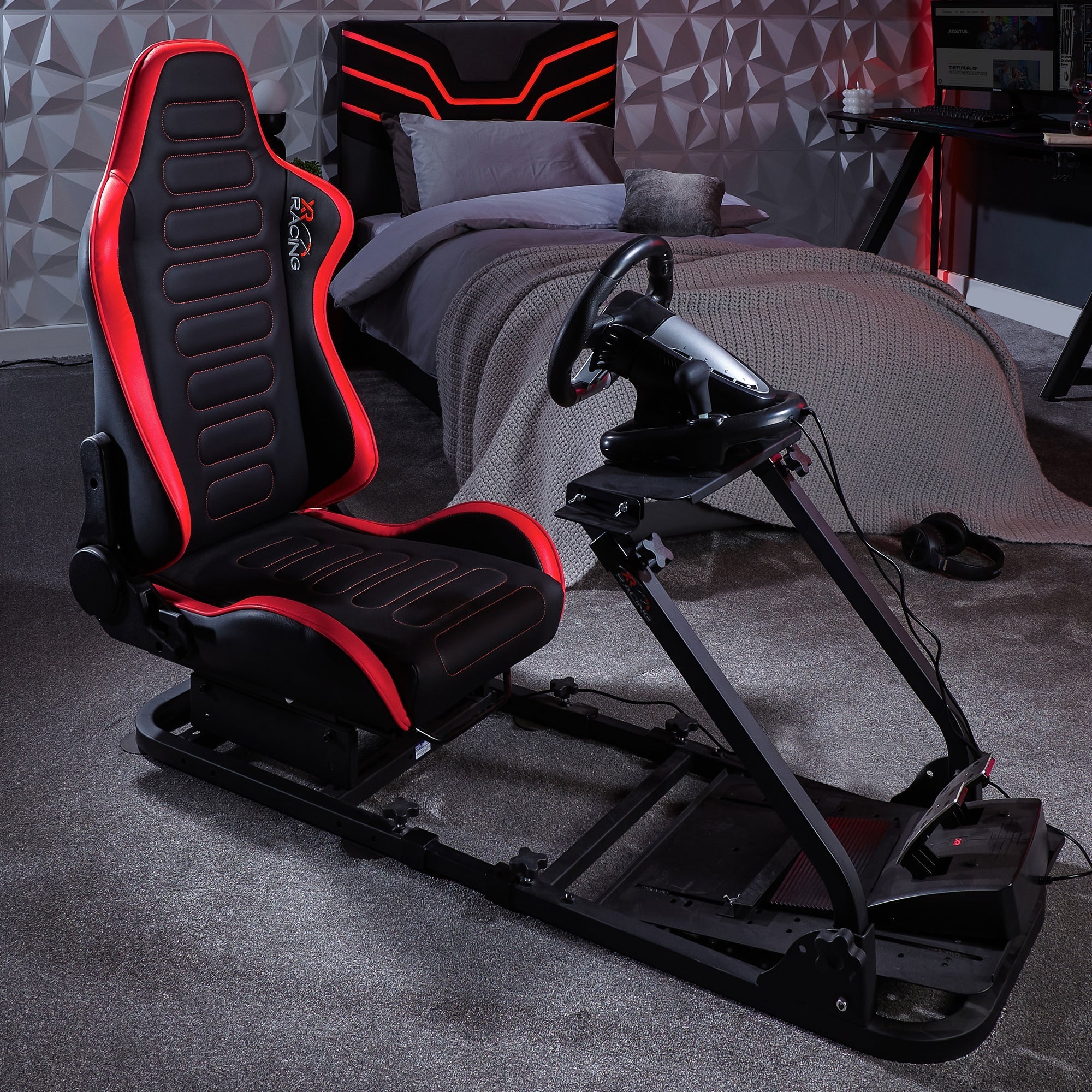 X Rocker Chicane Racing Sim Cockpit Gaming Chair - Ergonomic Adjustable Comfort