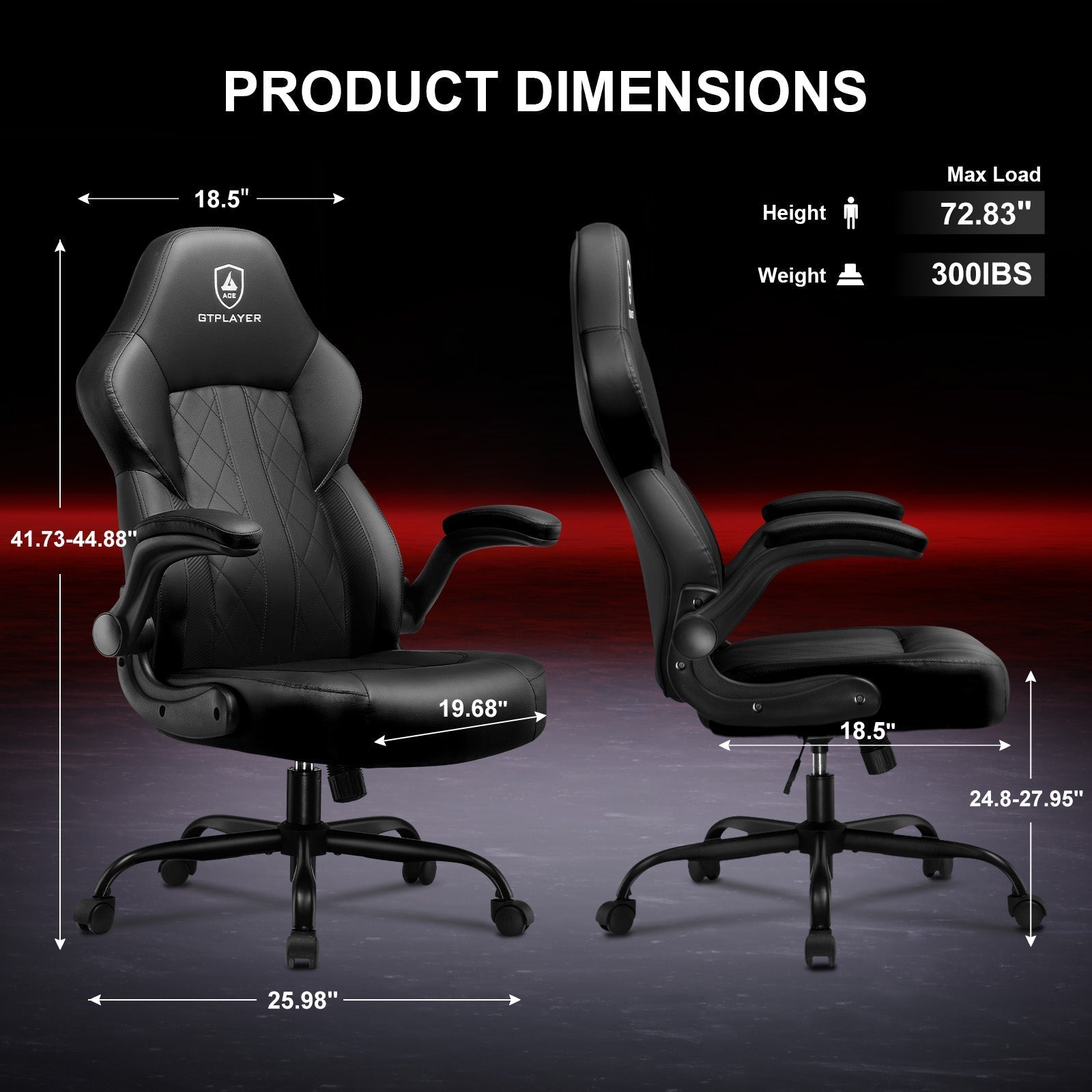 Premium Ergonomic Racing Gaming Chair with Adjustable Lumbar Support & Recline