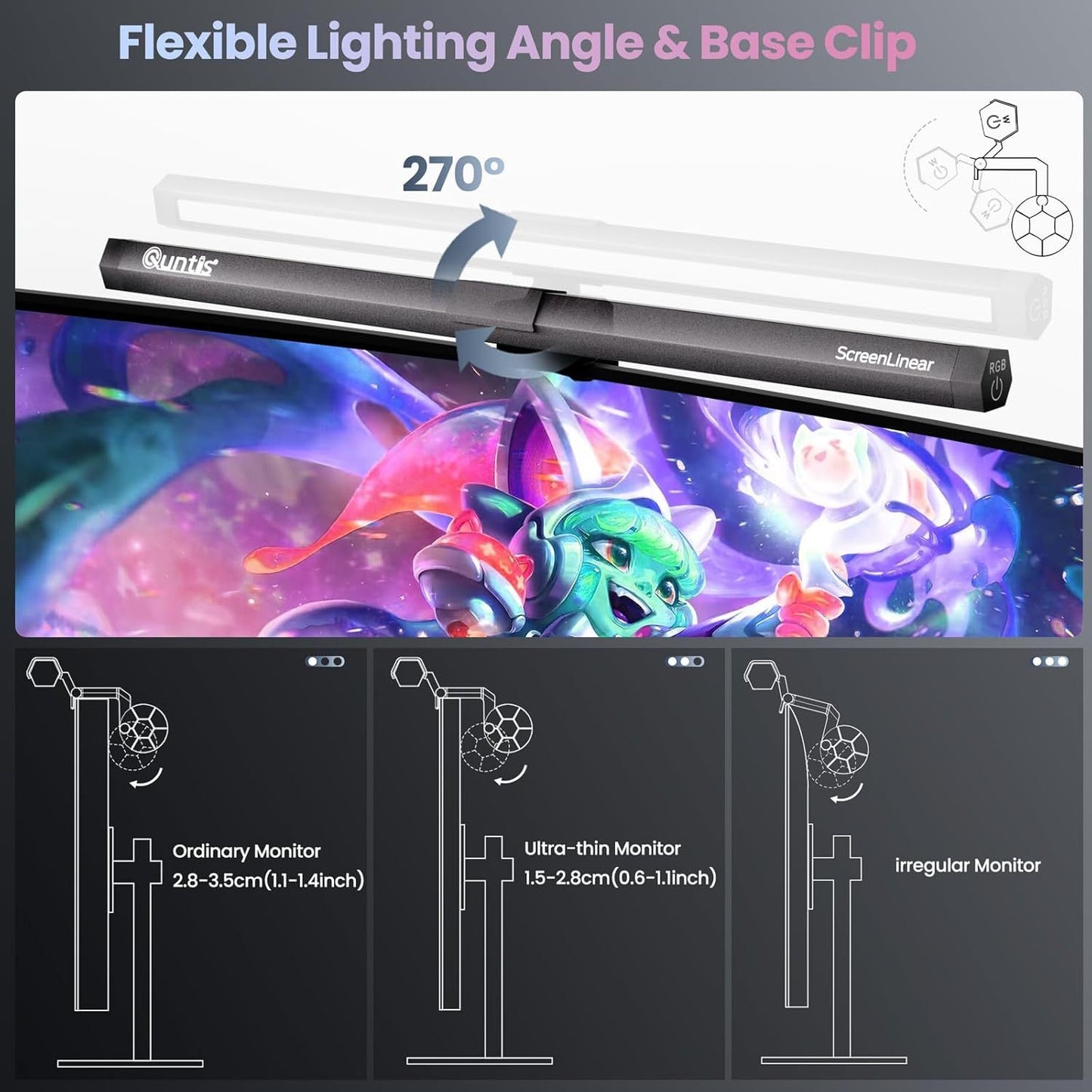 Quntis Gaming Monitor Backlight