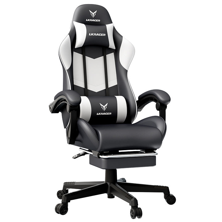 LUCKRACER LRF300 Ergonomic Gaming Chair with Recline, Footrest & Massage Function