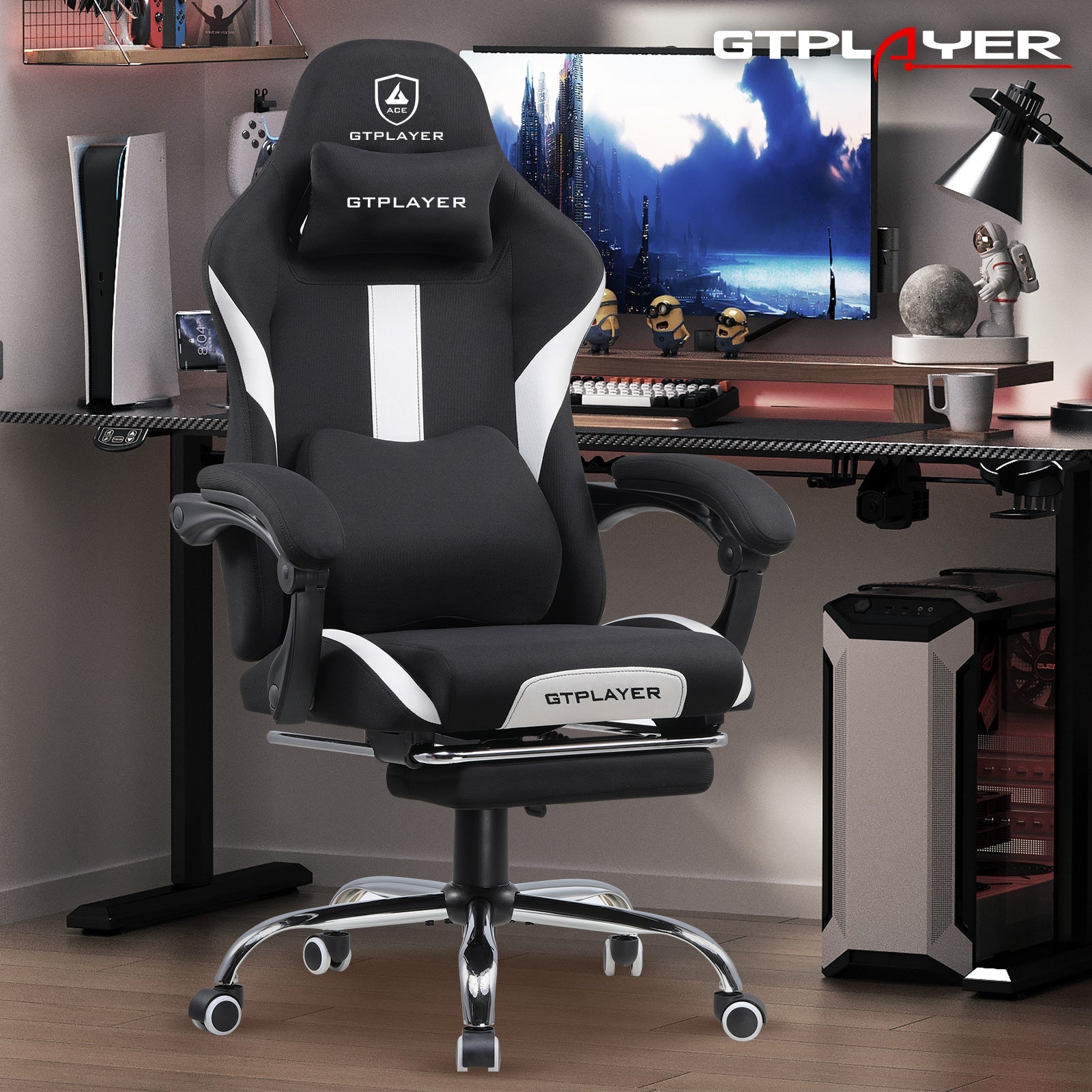 Premium Ergonomic Gaming Chair with Retractable Footrest - GT905 Series