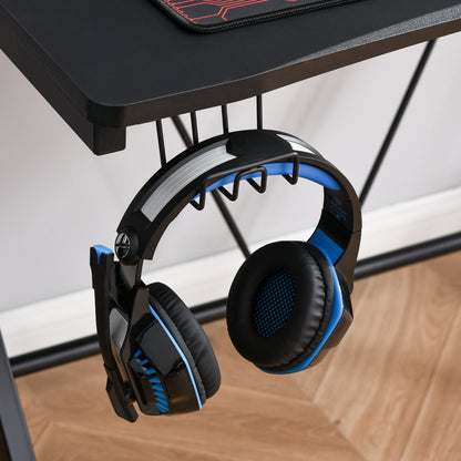 HOMCOM Gaming Desk with Cup Holder &  Headphone Hook