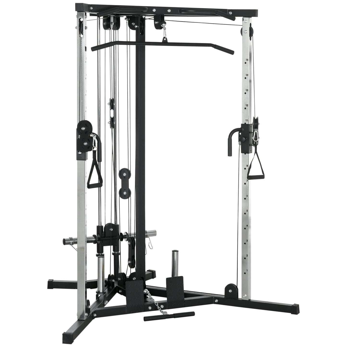 ProFit Home Gym Machine Multifunction Cable System With High And Low Pulleys And Pull Up Bar