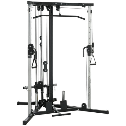 ProFit Home Gym Machine Multifunction Cable System With High And Low Pulleys And Pull Up Bar