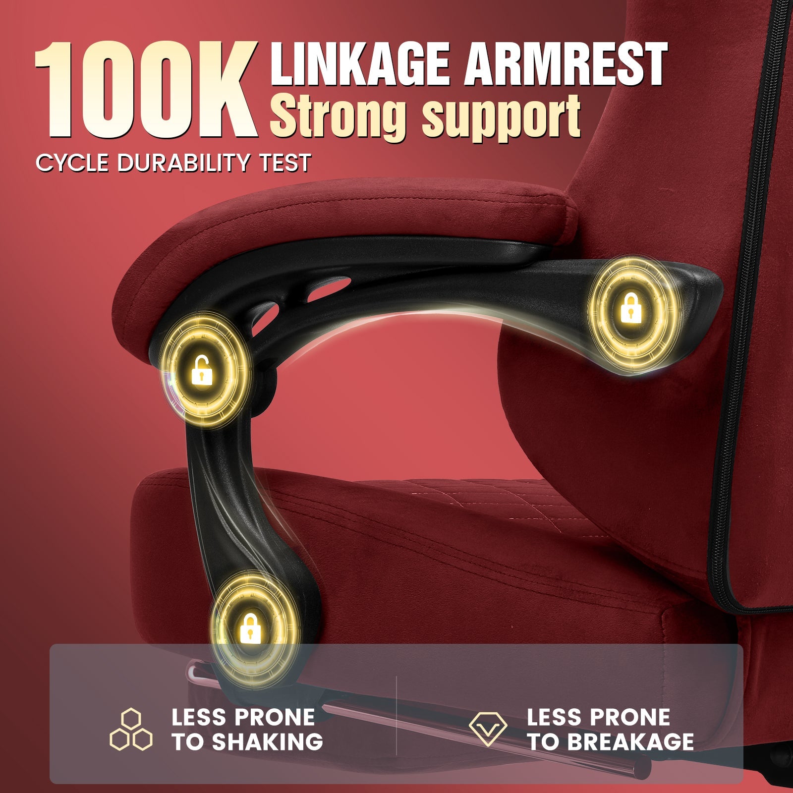 GTPLAYER GT830 Fabric Ergonomic Gaming Chair with Adjustable Lumbar Support