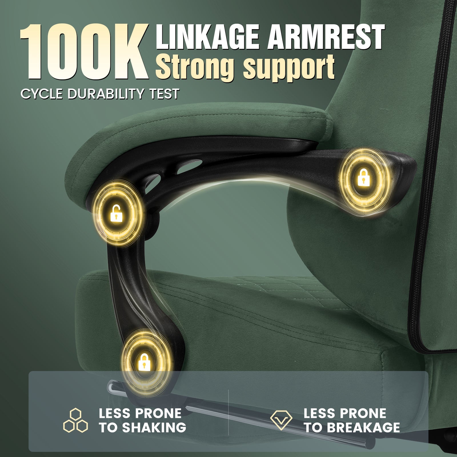 GTPLAYER GT830 Fabric Ergonomic Gaming Chair with Adjustable Lumbar Support