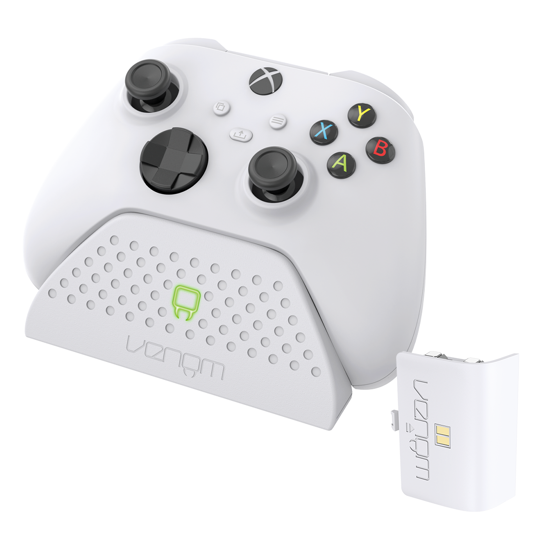 Venom Single Xbox Controller Fast Charging Dock Station, 850mAh Battery White