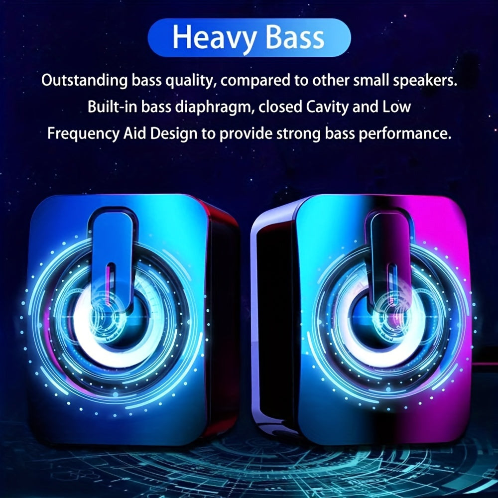 USB Wired LED Computer Speakers
