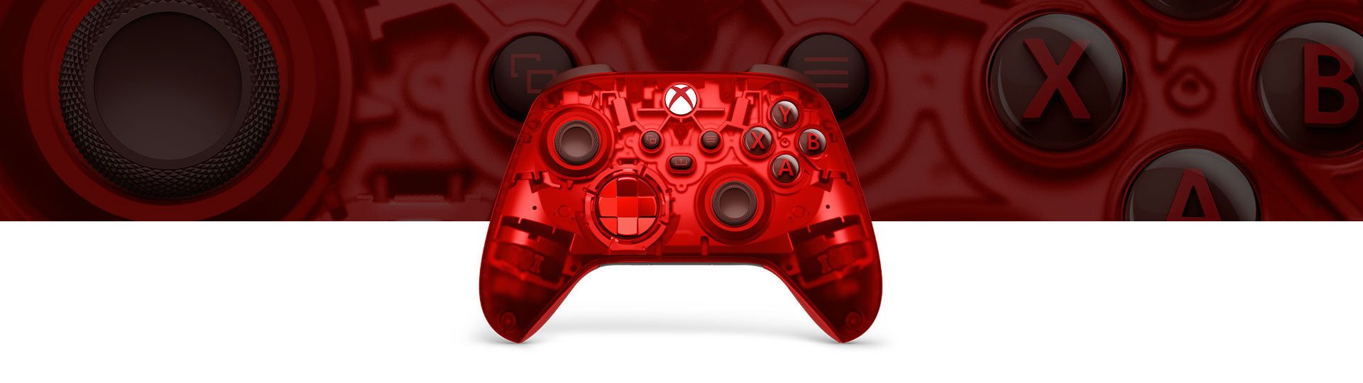 Xbox Wireless Controller Pulse Cipher Special Edition Transparent Red Gaming