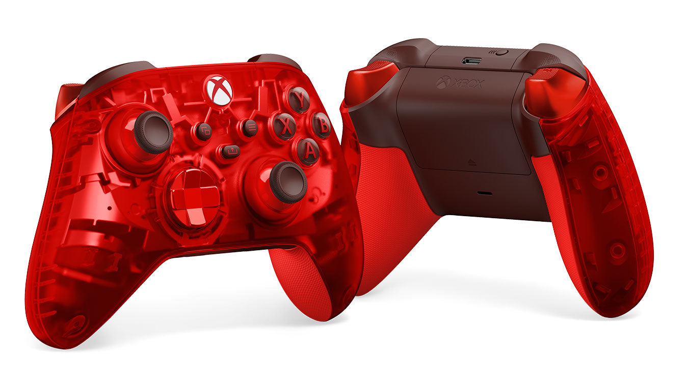 Xbox Wireless Controller Pulse Cipher Special Edition Transparent Red Gaming