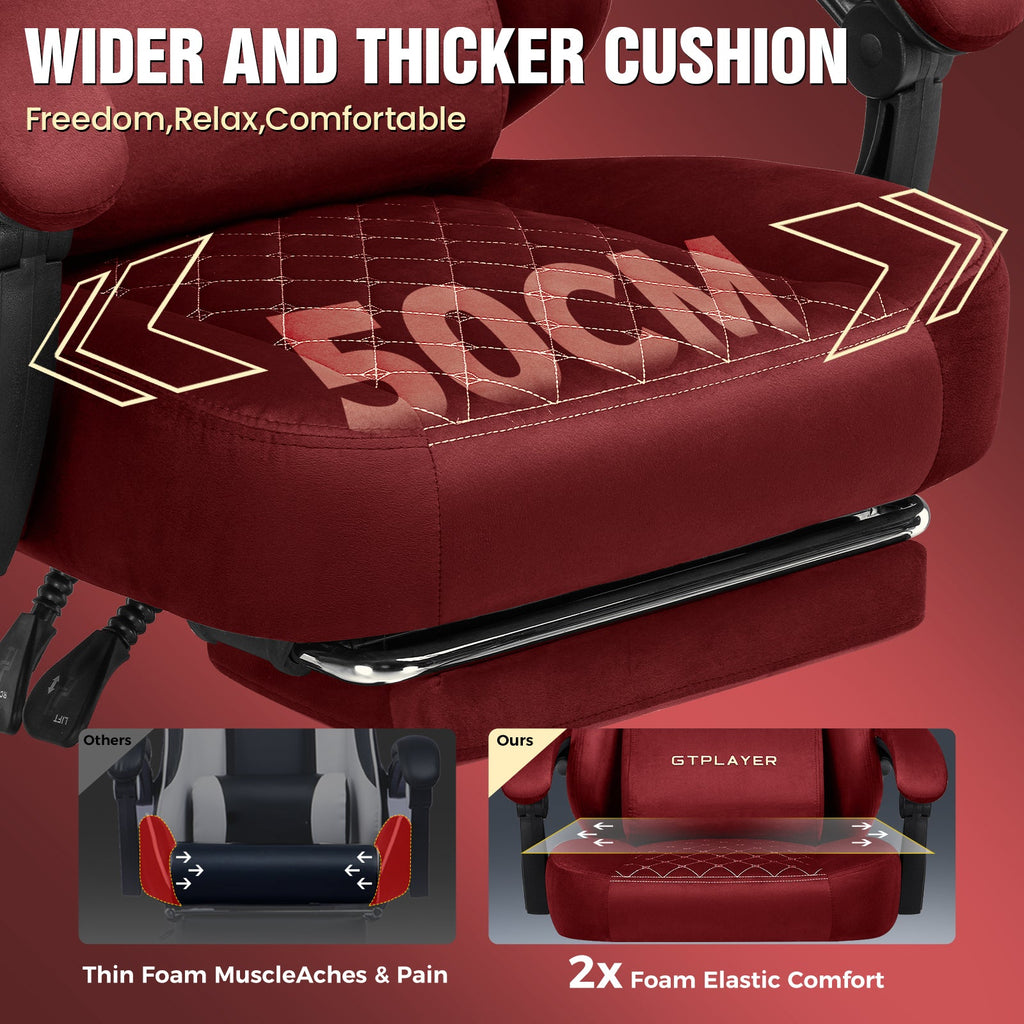 GTPLAYER GT830 Fabric Ergonomic Gaming Chair with Adjustable Lumbar Support