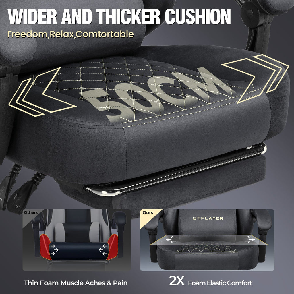 GTPLAYER GT830 Fabric Ergonomic Gaming Chair with Adjustable Lumbar Support