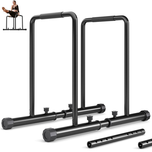 Elite Adjustable Dip Bars Station 500lb Capacity 35 to 41in Home Gym