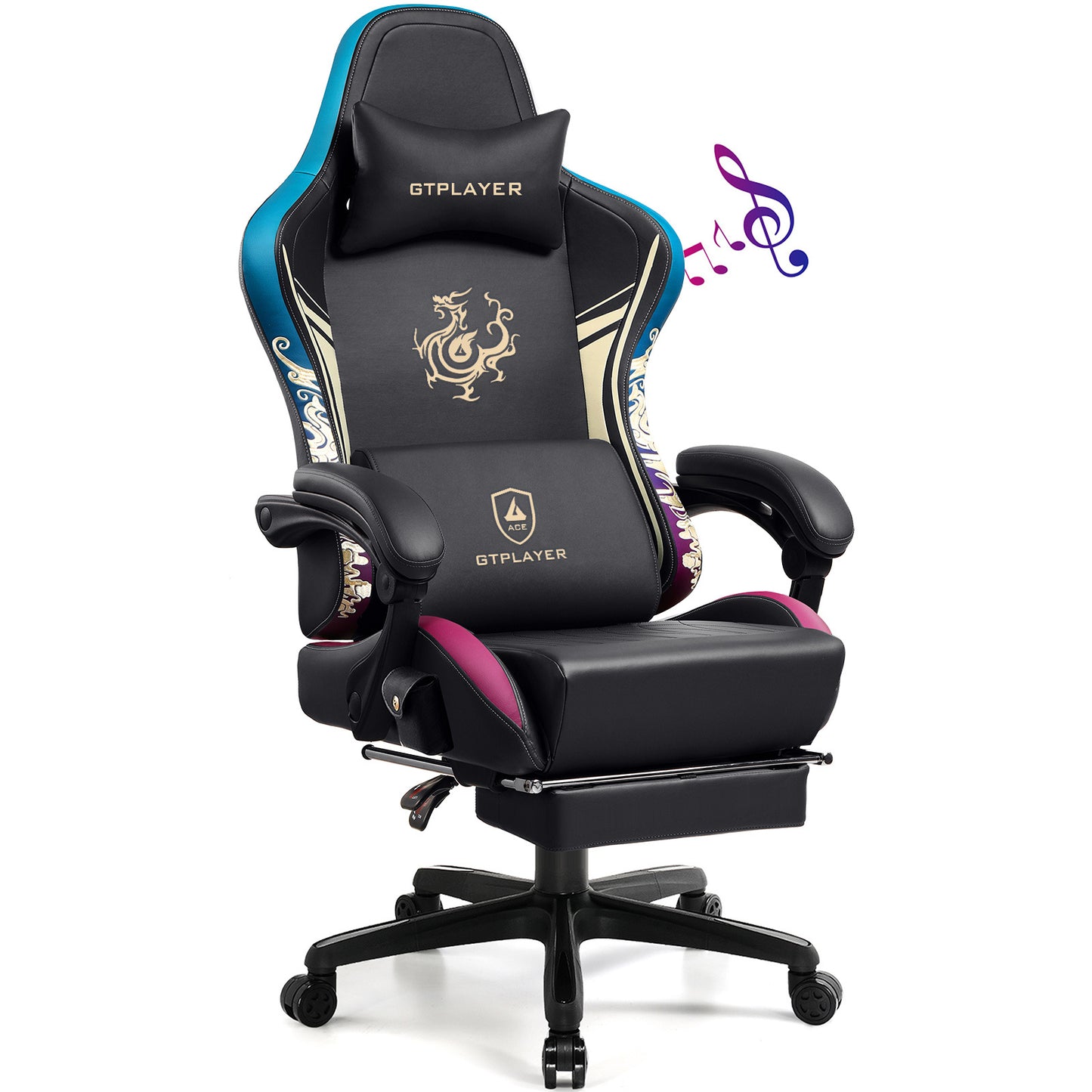 GTPLAYER Luxurious Gaming Chair with Footrest (Multiple Colours)
