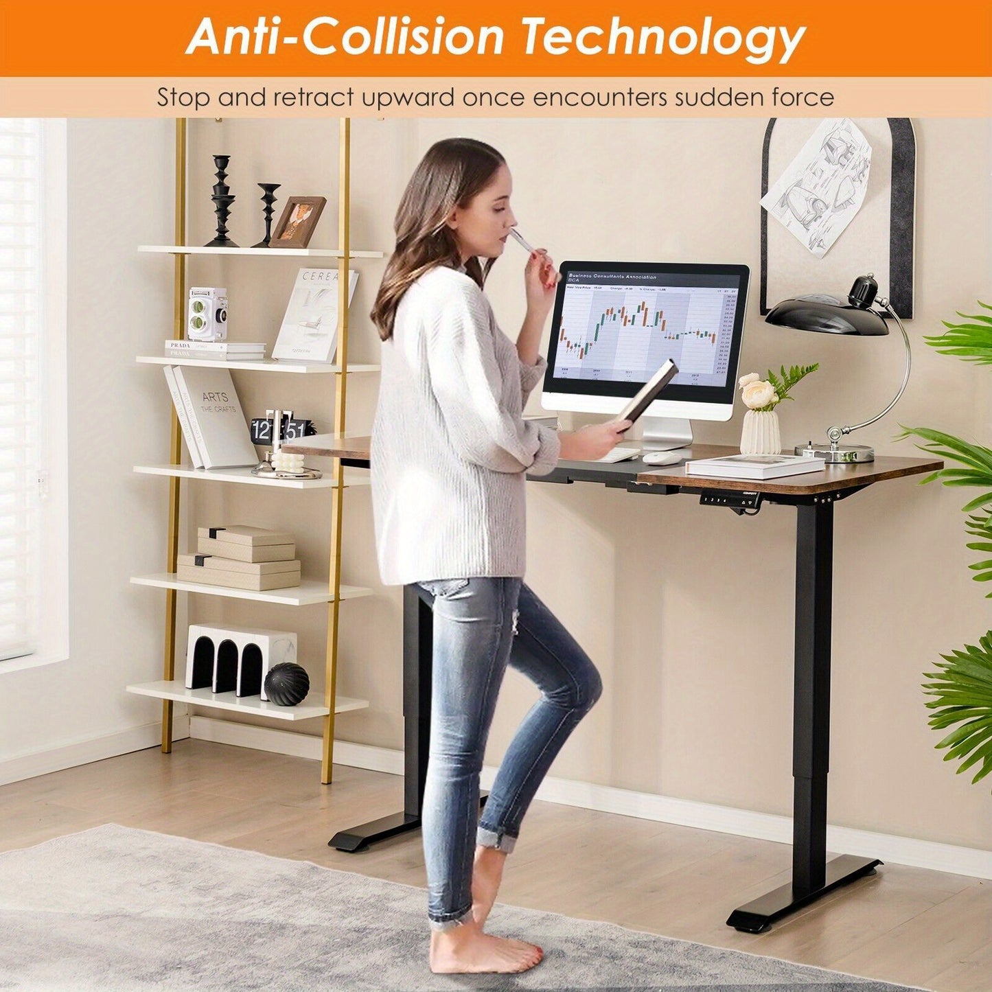GOFLAME Adjustable Height Electric Standing Desk