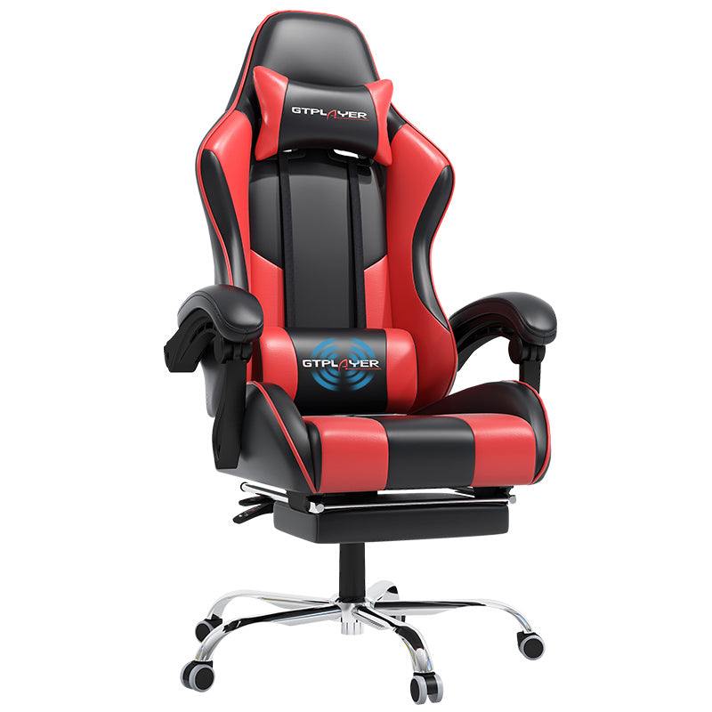 GT800A Ergonomic Gaming Chair with Massage Lumbar and Adjustable Recline