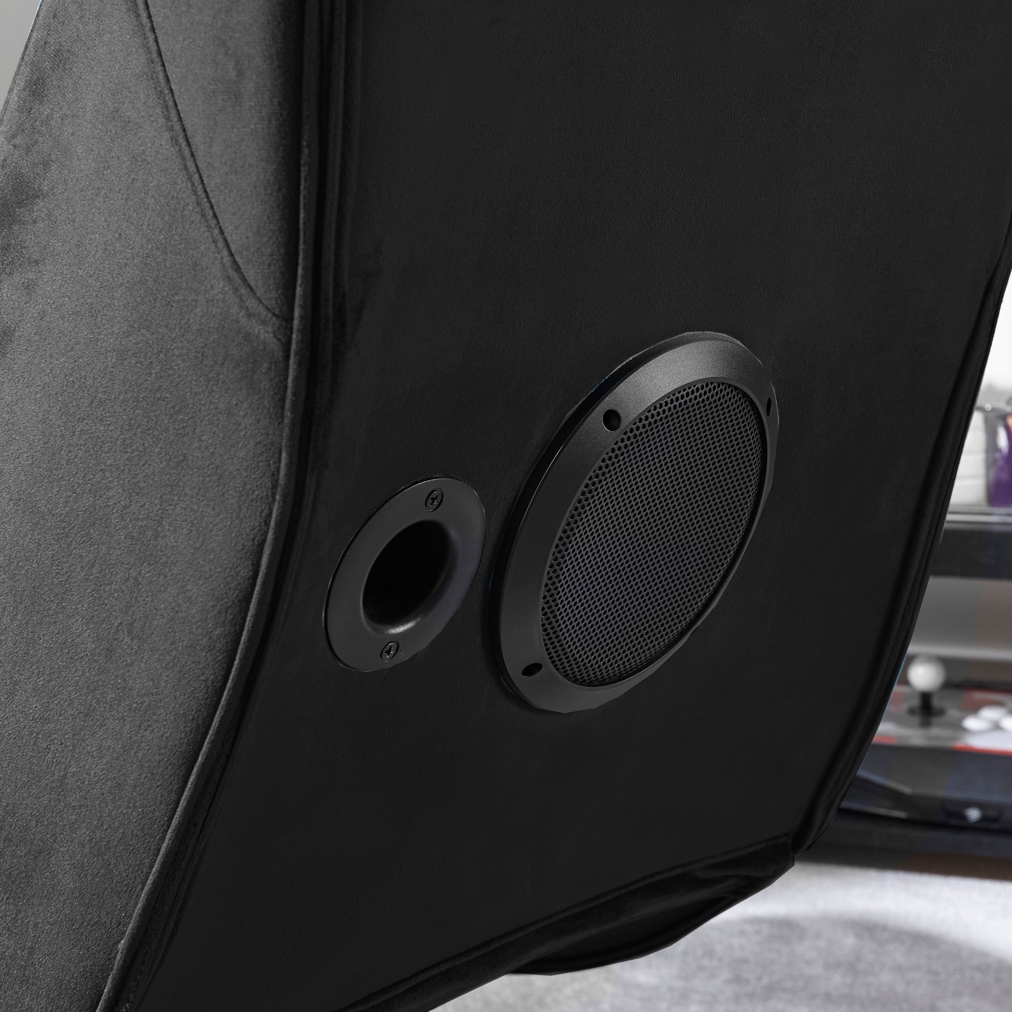 X Rocker Deluxe 4.1 Audio Fabric Console Gaming Chair - Black