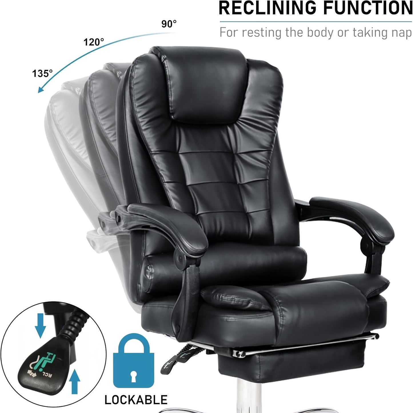 OYAJIA Executive PU Leather Office Chair