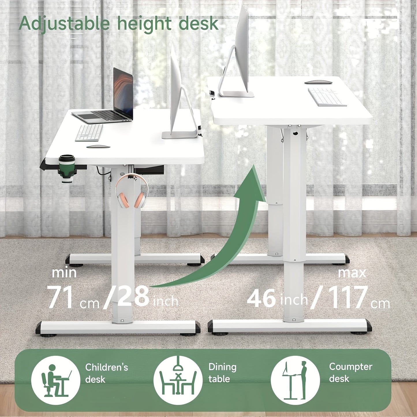 DRIPEX Adjustable Height Electric Standing Desk
