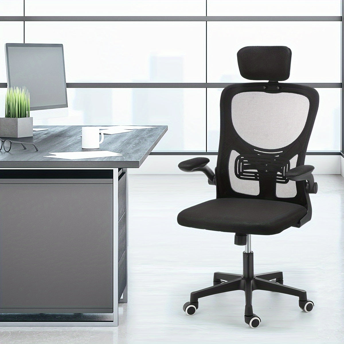 OYAJIA S-Shaped Mesh Office Chair