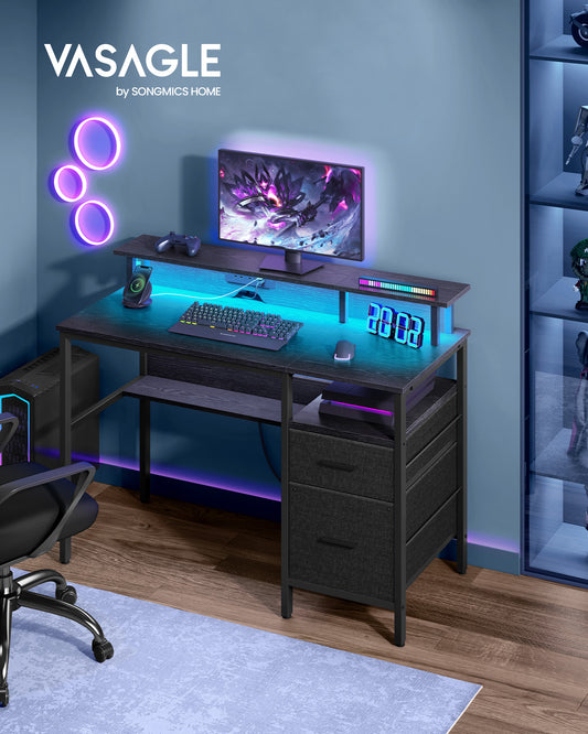 VASAGLE LED Gaming Desk