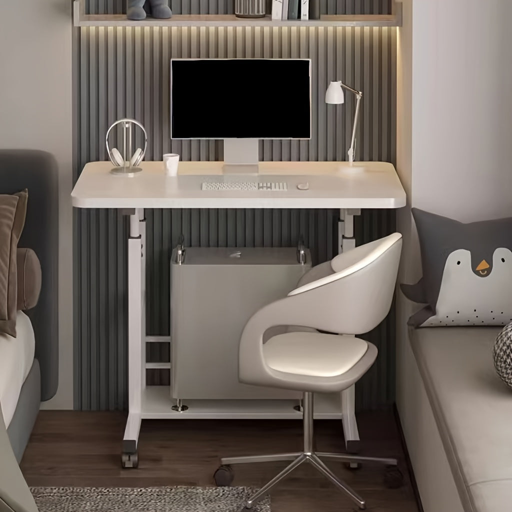 Height Adjustable Laptop Desk with Storage Shelf