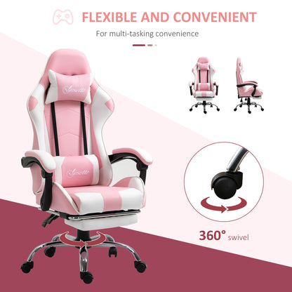 VINSETTO Pink Computer Gaming Chair